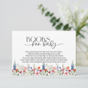 Carte D'accompagnement Fleur sauvage Baby in Bloom Baby shower Livre Insé