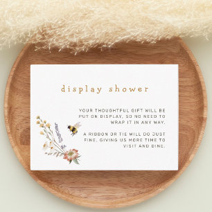 Carte D'accompagnement Fleur sauvage Bee Floral douche