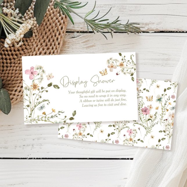 Carte D'accompagnement Fleur sauvage Boho Douche à affichage nuptiale (Créateur téléchargé)