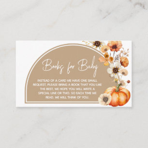 Carte D'accompagnement Fleur sauvage Citrouille Baby shower Livres pour b