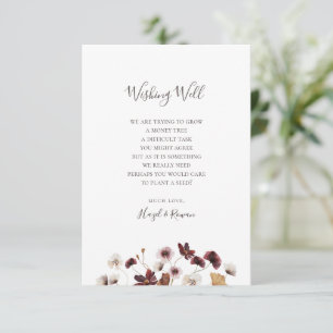 Carte D'accompagnement Fleur sauvage de Cuivre Bourgogne   Mariage Wishin