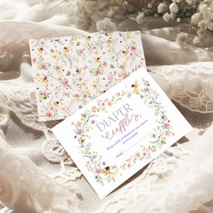 Carte D'accompagnement Fleur sauvage de fée de printemps Jardin Barreau d