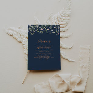 Carte D'accompagnement Fleur sauvage de jardin d'automne - Mariage Instru
