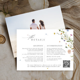 Carte D'accompagnement Fleur sauvage de printemps coloré Meadow Garden Ma