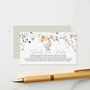 Carte D'accompagnement Fleur sauvage d'oie soyeux Floral Babal Demande de