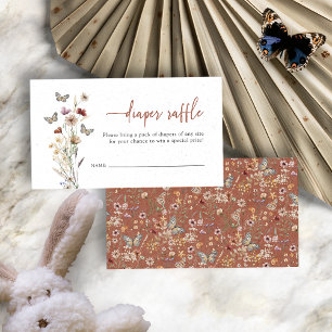 Carte D'accompagnement Fleur sauvage en terre cuite Raffle de couches