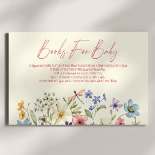 Carte D'accompagnement Fleur sauvage Floral Baby showers Livres Pour Bébé