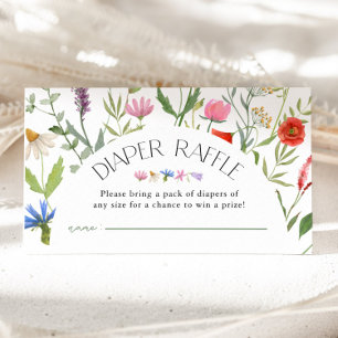 Carte D'accompagnement Fleur sauvage Floral Blanc Baby shower de la chair