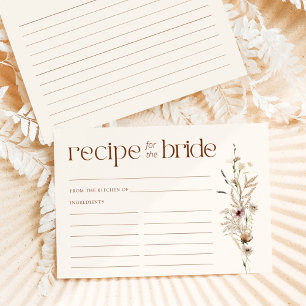 Carte D'accompagnement Fleur sauvage Garden Blooms Conseils pour la marié