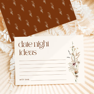 Carte D'accompagnement Fleur sauvage Garden Blooms Date Nuit Idées
