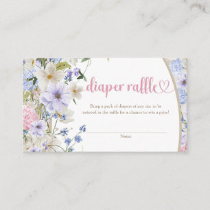 Carte D'accompagnement Fleur sauvage ivoire pastel rose pâle tombole tomb