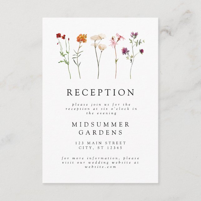 Carte D'accompagnement Fleur sauvage Lesbian Pride Informations de récept (Devant)