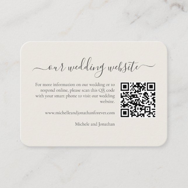 Carte D'accompagnement Fleur sauvage Meadow Wedding RSVP Details QR Code (Devant)