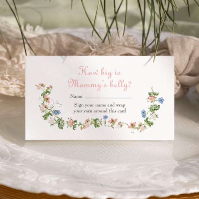 Carte D'accompagnement Fleur sauvage Rose Bow Quelle est la taille du ven (Créateur téléchargé)