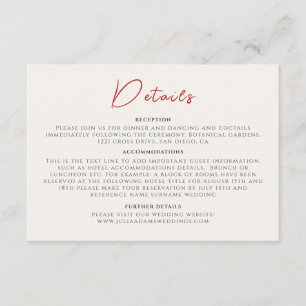 Carte D'accompagnement Fleur sauvage rose Rose Spring Garland Mariage