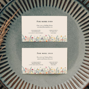 Carte D'accompagnement Fleur sauvage simple Fern Beige Mariage site