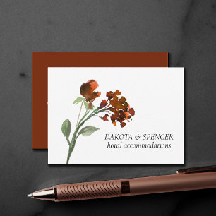Carte D'accompagnement Fleur sauvage Terracotta Orange Bohemian Détails