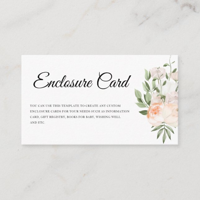 Carte D'accompagnement Fleurs blanches Pampas Mariage de verdure en herbe (Devant)