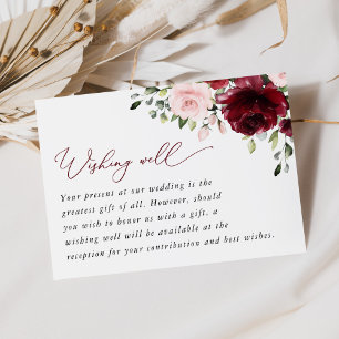 Carte D'accompagnement Fleurs Bourgognes, Fleurs Roses, Boho, Bien Envie