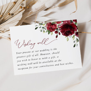 Carte D'accompagnement Fleurs Bourgognes, Fleurs Rouges, Boho, Bien Envie