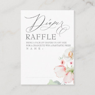 Carte D'accompagnement Fleurs Claires Roses Élégantes Tickets Au Raffle D