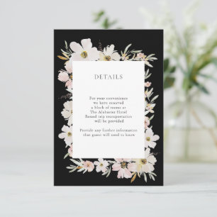 Carte D'accompagnement Fleurs d'aquarelle Crème et Blush Détails Pêche