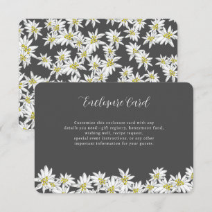 Carte D'accompagnement Fleurs de douche de mariage personnalisées au char