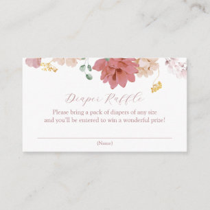 Carte D'accompagnement Fleurs de fleurs roses Baby shower de frai de couc