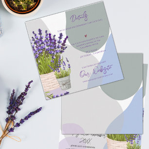 Carte D'accompagnement Fleurs de lavande Purple Floral Détails du Mariage