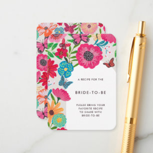Carte D'accompagnement Fleurs de mariage colorées et lumineuses Partagez