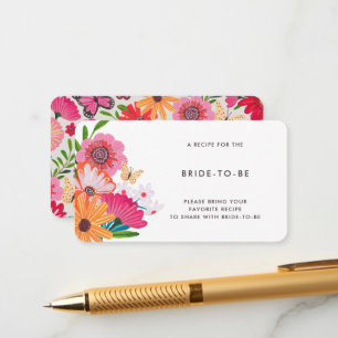 Carte D'accompagnement Fleurs de mariage colorées et lumineuses Partagez