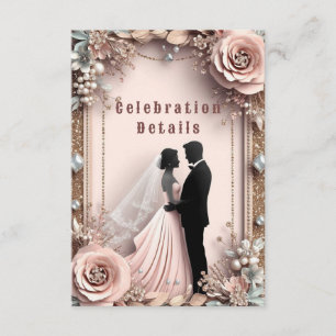 Carte D'accompagnement 🌸 Fleurs de Pêche Mariage de Printemps ✨