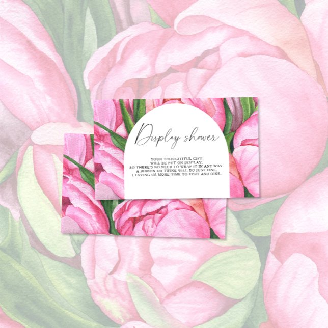 Carte D'accompagnement Fleurs de pivoines florales - Présentation de douc (Créateur téléchargé)