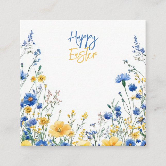Carte D'accompagnement Fleurs de printemps de Pâques  (Devant)