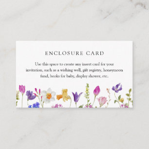 Carte d'accompagnement Fleurs de printemps en fleu