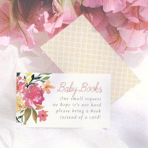 Carte D'accompagnement Fleurs de printemps Livres de fête prénatale pou