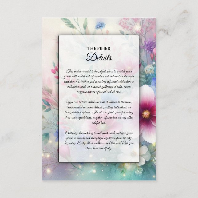 Carte D'accompagnement Fleurs de printemps rayonnantes (Devant)