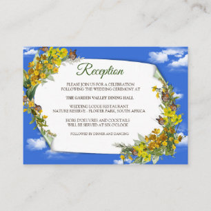 Carte D'accompagnement Fleurs de tasse à beurre de printemps