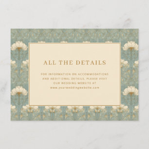 Carte D'accompagnement Fleurs de teal élégantes
