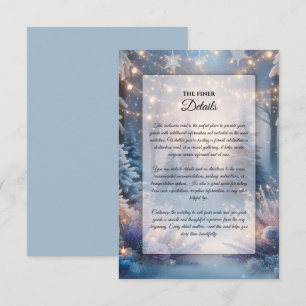 Carte D'accompagnement Fleurs d'hiver dans un mariage aux pins givrés