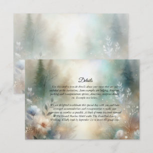 Carte D'accompagnement Fleurs Élégantes dans un Mariage de Royaume Forest