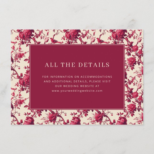 Carte D'accompagnement Fleurs Marron Romantiques (Devant)