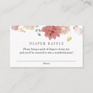 Carte D'accompagnement Fleurs rose fleurissant Baby shower de frai de cou