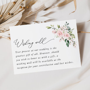 Carte D'accompagnement Fleurs Rougies, Fleurs Roses, Mariage Souhaite Bie
