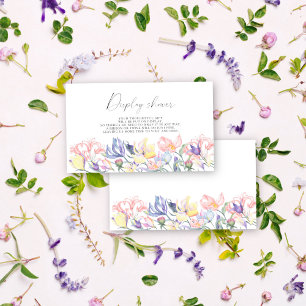 Carte D'accompagnement Fleurs sauvages - Affichage de douche