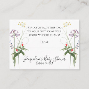 Carte D'accompagnement Fleurs sauvages Aquarelle Fleurs et Abeille Invita