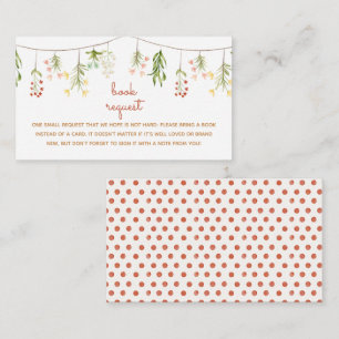 Carte D'accompagnement Fleurs sauvages Baby shower rustique Demande de ré