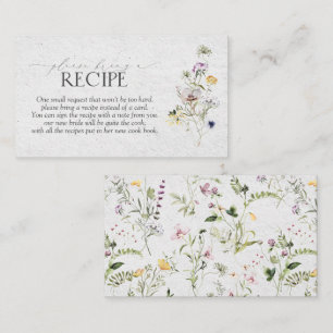 Carte D'accompagnement Fleurs sauvages D'Été Botanique S'Il Vous Plaît Ap