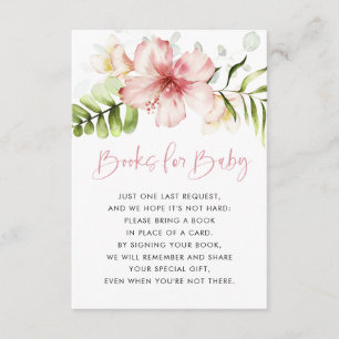 Carte D'accompagnement Fleurs tropicales Livres pour Baby Card, Demande d