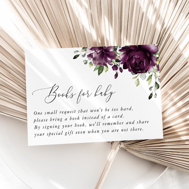 Carte D'accompagnement Fleurs Violettes, Fleurs De Plum, Boho, Livres Pou (Créateur téléchargé)